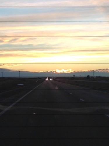 Sunset on the plains. Somewhere near Goodland, Kansas. December 27, 2015.