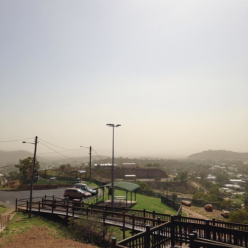 There's a hill behind that dust