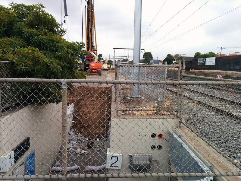 Removal of Ormond station, Mar-Apr 2016 for level crossing removal works