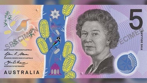 New Australian Five Dollar banknote face