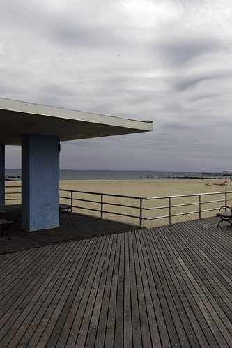beach coneyisland pier overcast boardwalk
