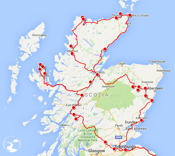 Mapa Escocia