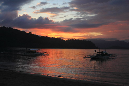 sunset beach port philippines barton palawan portbarton