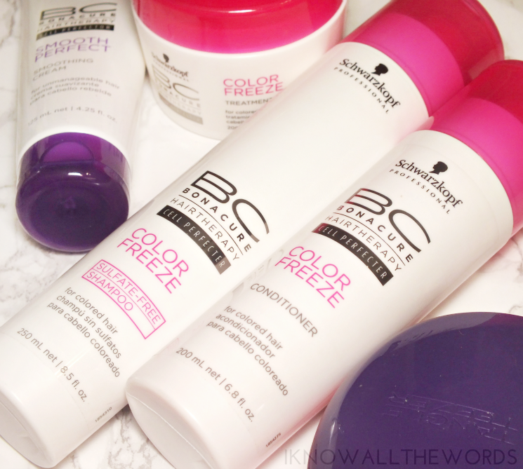 schwarzkopf bc bonacure hair therapy colour freeze sulphate-free shampoo and conditioner