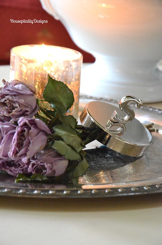 Dried lavender roses vignette - Housepitality Designs