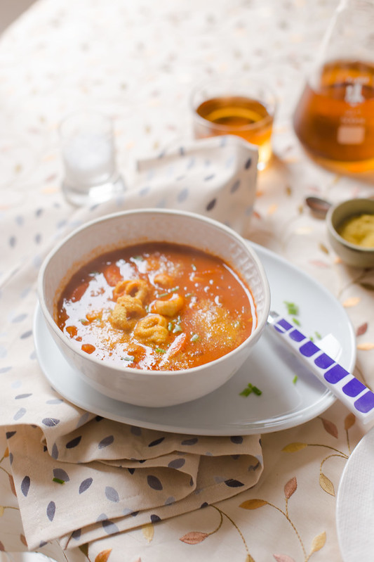 Tomato and Mushroom Tortellini Soup