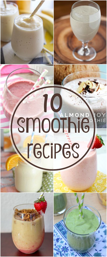 Start your morning off right with one of these 10 smoothie recipes collage.
