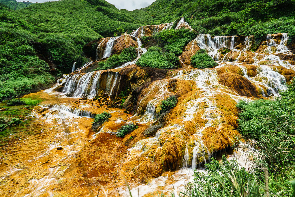 Golden waterfall