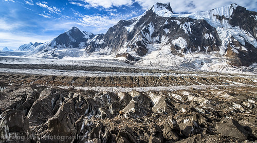 travel pakistan panorama horizontal landscape outdoors asia glacier karakoram wilderness pk colorimage indiansubcontinent hisparglacier snowlaketrek gilgitbaltistan remoteposition centralkarakoramnationalpark