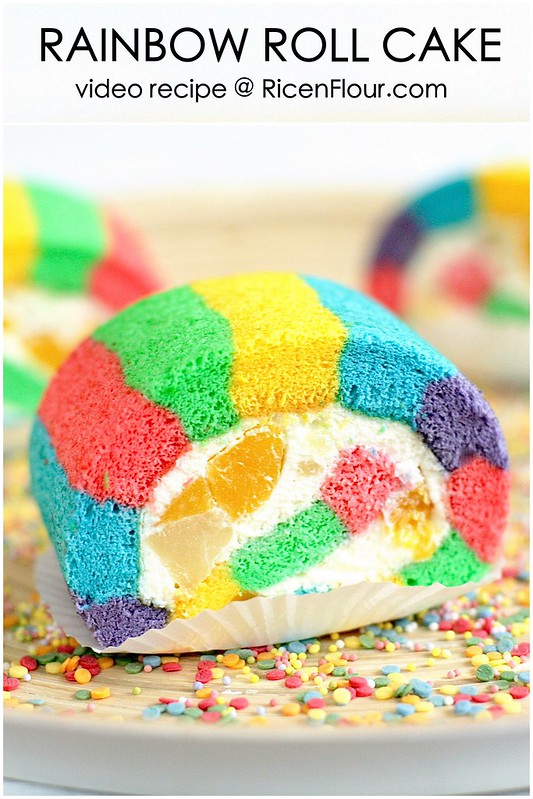  how to make rainbow roll cake recipe 