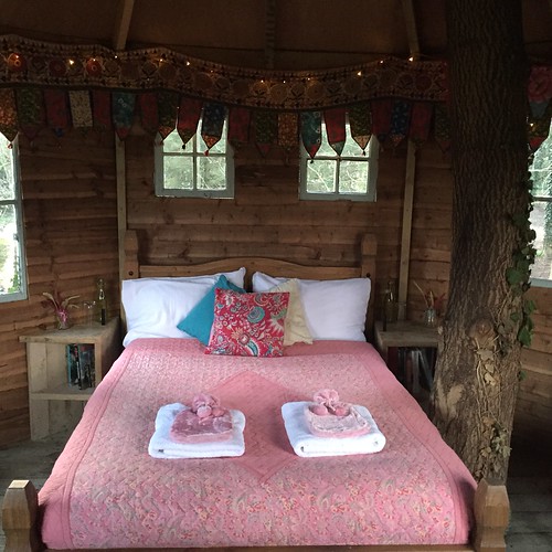 Glamping in Tinker Tree House west lexham