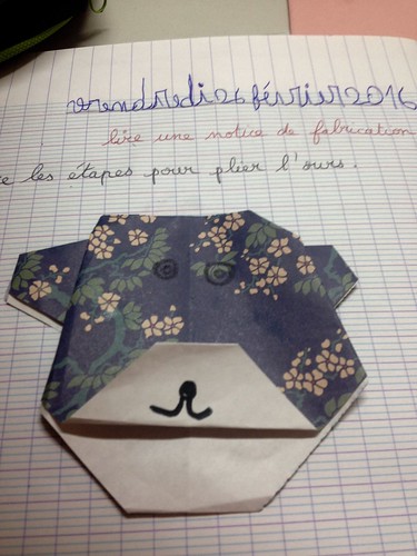Origami tête d'ours