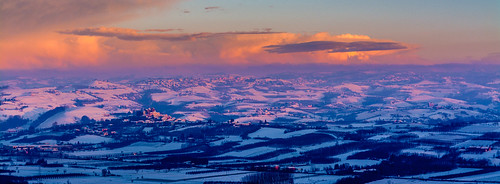 clouds tramonto neve langhe