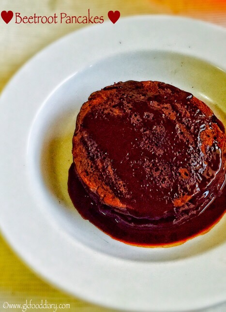 Beetroot Pancakes Recipe for Toddlers and Kids1
