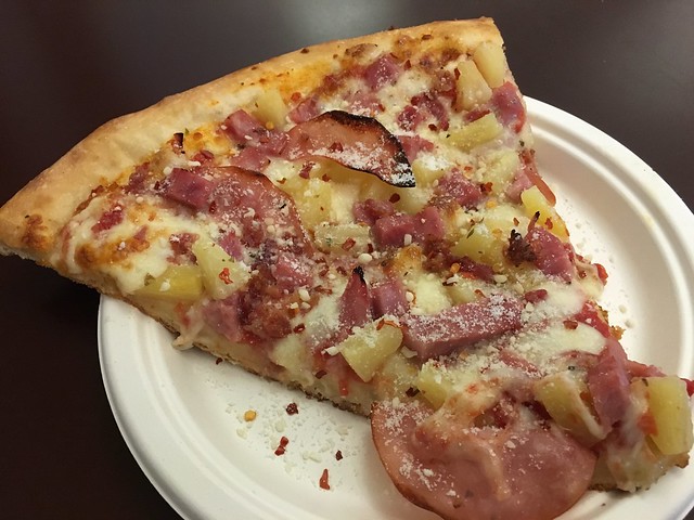Hawaiian pizza slice - Sbarro