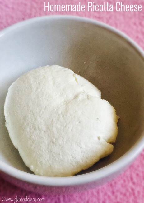 Homemade Ricotta Cheese Recipe for Babies, Toddlers and Kids2