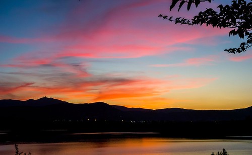 sunset cloud lake greek marathon greece