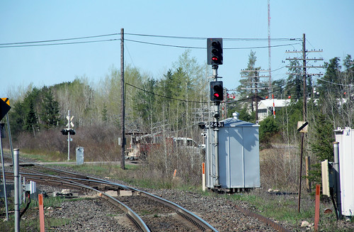 ontario tracks railroadtracks railroadsignals travelbytrain searchlightsignals armstrongontario acrosscanadabyrail aboardvia