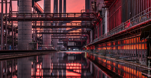 sunset urban germany deutschland zonsondergang essen buiten zollverein duitsland nachtfotografie unescowelterbe industrieel avondrood avondfotografie avondennachtfotografie
