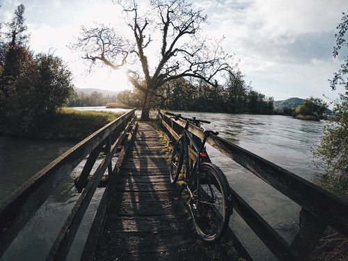 morning nature bike bicycle sunrise river schweiz switzerland swiss biketowork aare gopro vsco hero4 vscocam