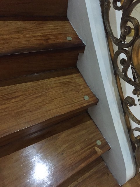 coins on the stairs