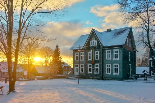 schnee winter sunset snow sonnenuntergang harz clausthal zellerfeld