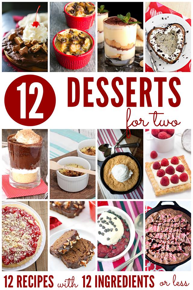 12 Desserts for Two collage.