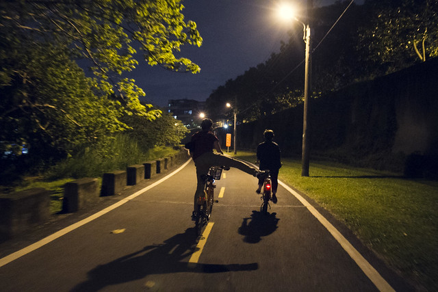Night bike ride