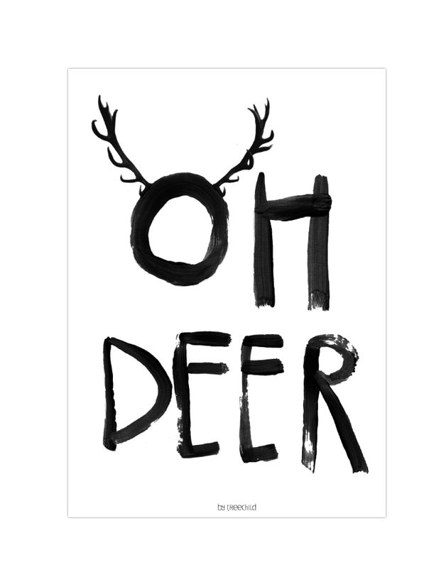 oh deer print