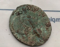 Roman coin found at Vexcavated villa