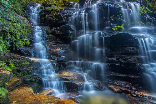 blue mountain water landscape waterfall outdoor falls wentworth waterfalls nsw empress bushwalk