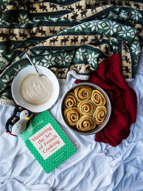 Eggnog Cinnamon Rolls with Gingerbread Spiced Icing + It's Been One Year