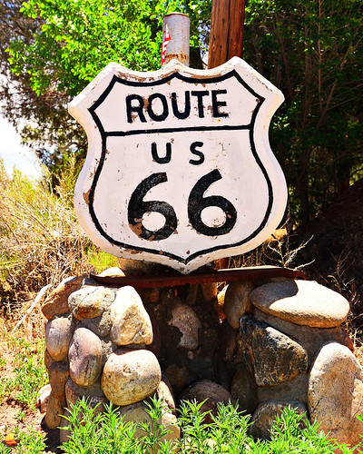 road trip newmexico southwest sign rock 66 route marker pecos tripping 2013 etbtsy