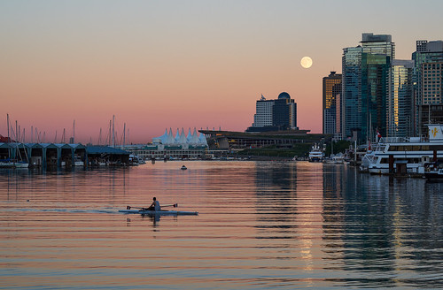canada vancouver downtown bc none britishcolumbia columbia kayaking moonlight british stanleypark canadaplace coalharbour vancouverconventioncenter