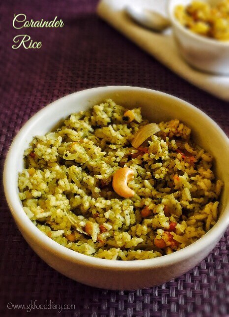 Corainder Rice Recipe for Toddlers and Kids 3