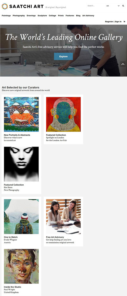 'Artwork_ Buy Original Art Online, Paintings & More I Saatchi Art' - www_saatchiart_com_homepage