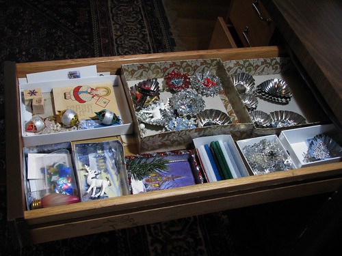 left side, top drawer
