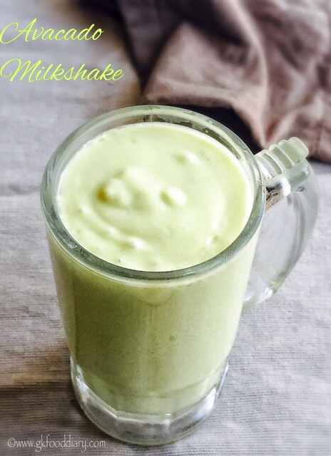 Avocado Milkshake recipe for Toddlers and Kids4