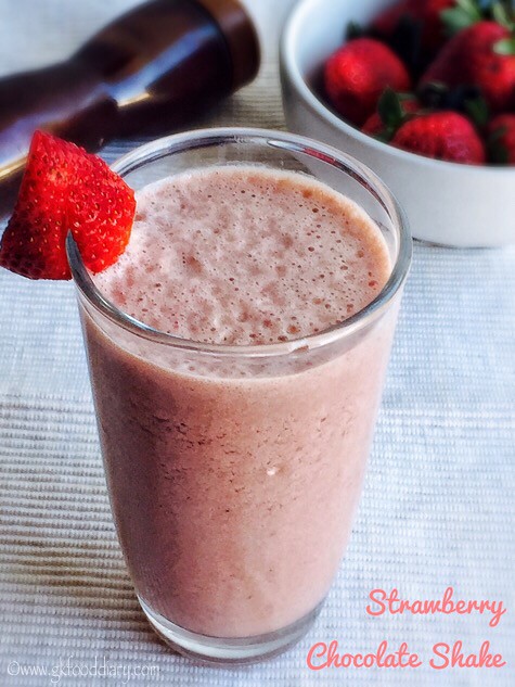 Strawberry Chocolate Milkshake Recipe for Toddlers and Kids2