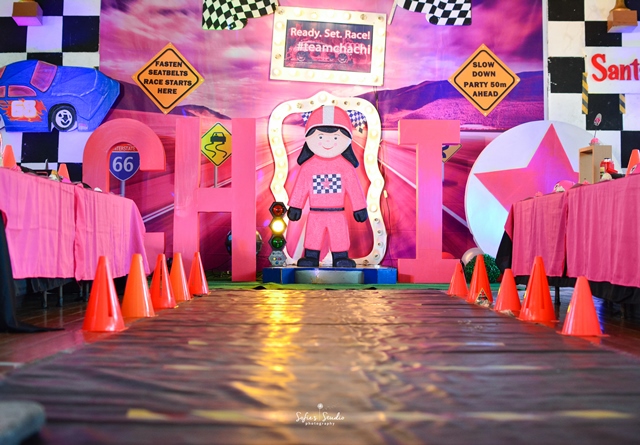 girly race car stage