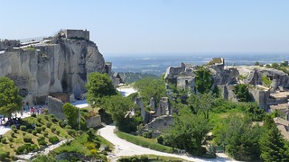 Baux de Provence castle and valley