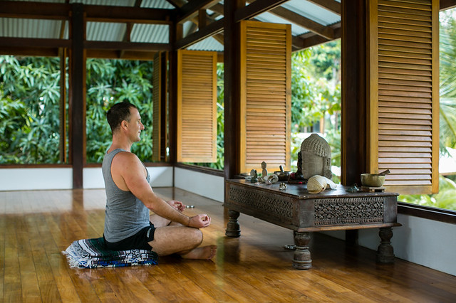 My Yoga Teaching Journey Yogi Aaron Meditating in Sukhasana
