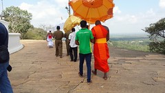 Religious procession in Mihintale hill-Sri Lanka