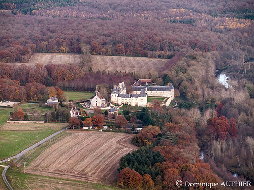 nature automne paysage campagne château vueaérienne