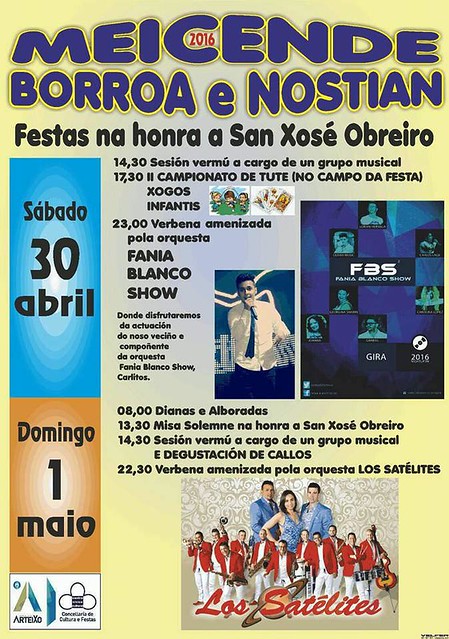 Arteixo 2016 - Festas de San Xosé en Meicende - cartel