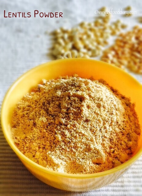 Lentils Powder or Paruppu Podi Recipe for Toddlers and Kids1