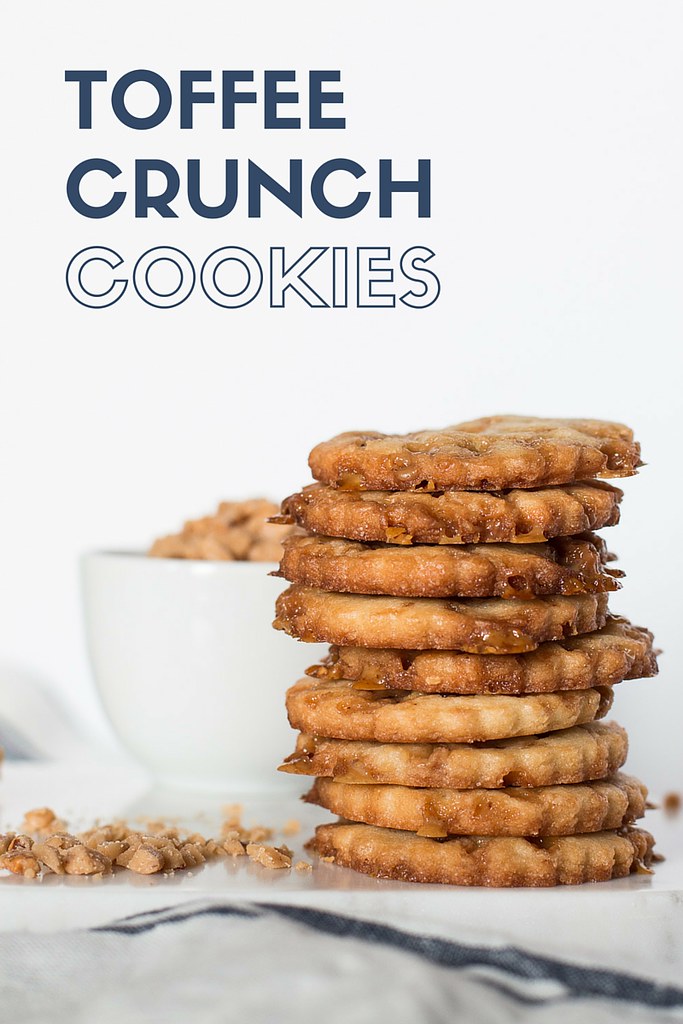 Bits'o Brickle Toffee Crunch Cookies - sweet, crispy, and highly addictive