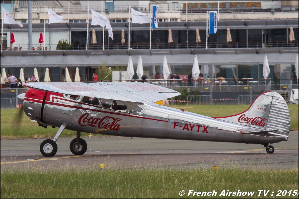 Cessna 195 - F-AYTX Foug'Air Association coca cola Salon du Bourget Sigma France Paris Airshow 2015