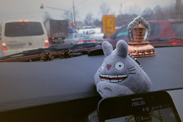 Day #32: totoro tells jokes to the driver in the traffic jam