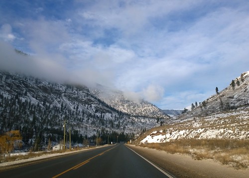 road sky snow weather clouds highwayone highway bc britishcolumbia transcanadahighway thompsonrivervalley weatherphotography